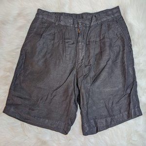 Linen Shorts Black 28